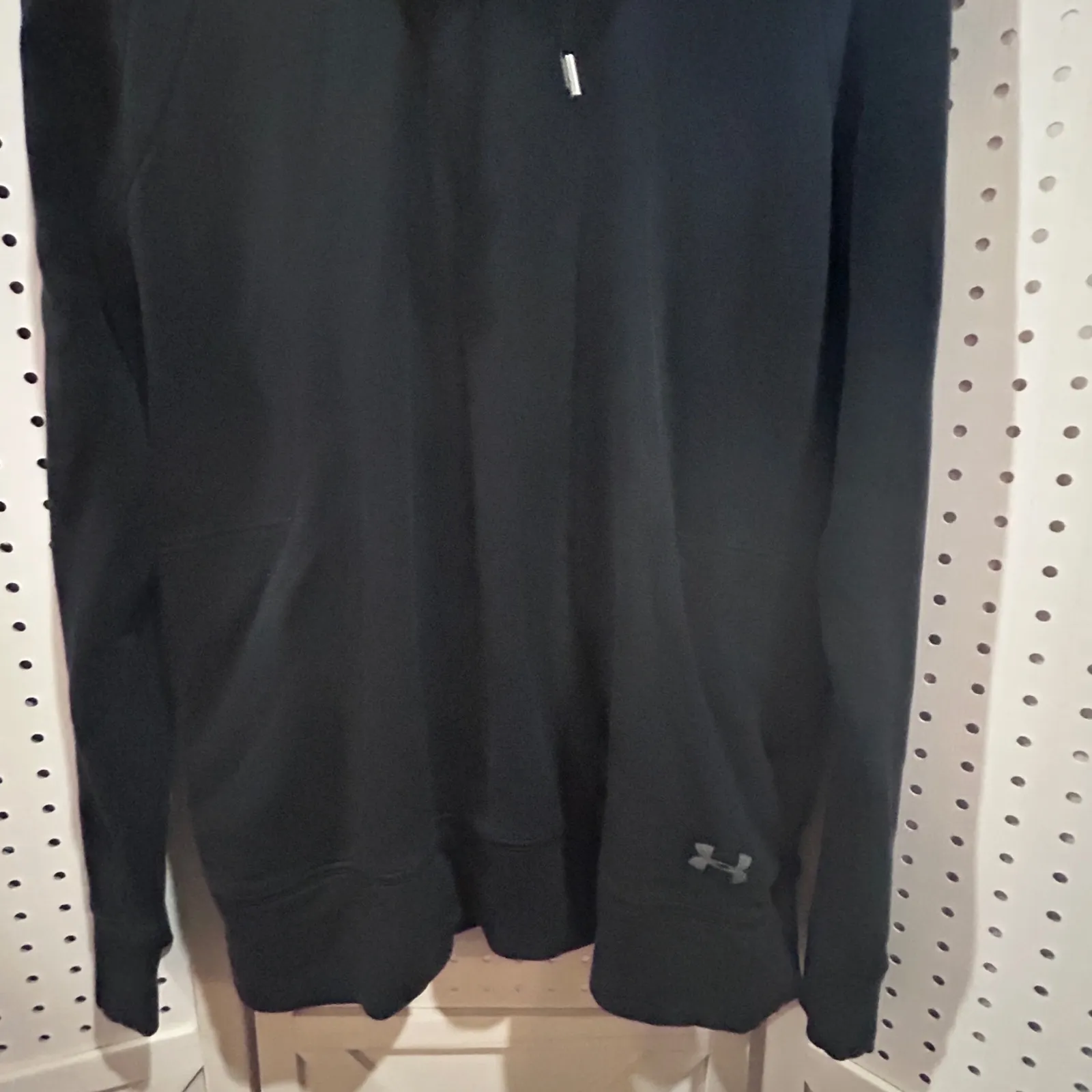 Under Armour Black Hoodie Sweatshirt Cutout Back Cowl Neck Long Sleeve Athletic - Image 2