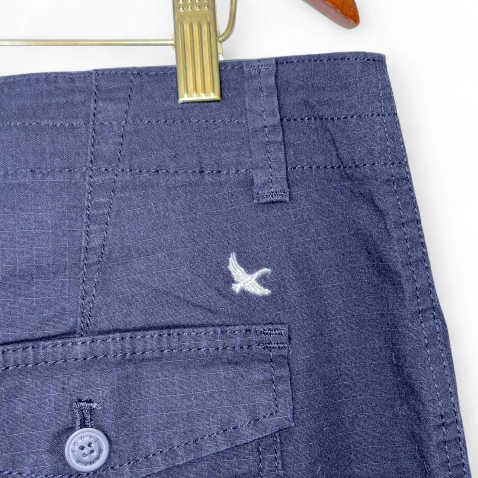 Eddie Bauer NWT Soft Cotton Rip-Stop Cargo Ankle Pants in Navy size 16 - Image 7