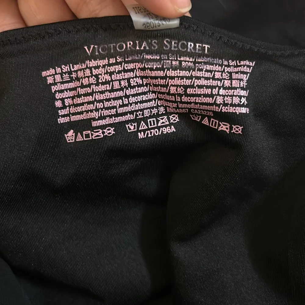 Victoria Secret Swim Black Plunge High Cut Leg One Piece Swimsuit Size M… - Image 5