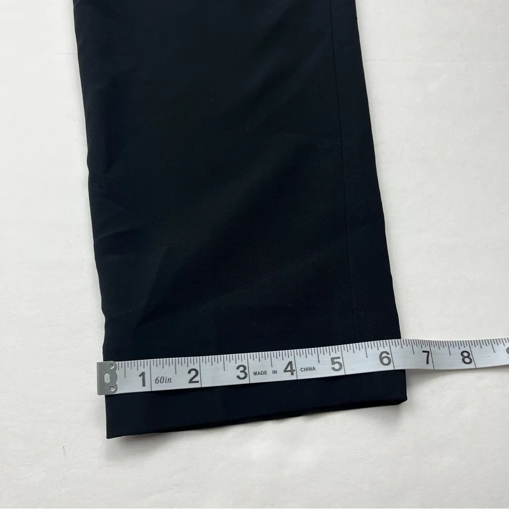 St. John Crepe Emma Crop Crepe‎ Marocain Tailored Pants Womens Size 6 Black NWOT - Image 12