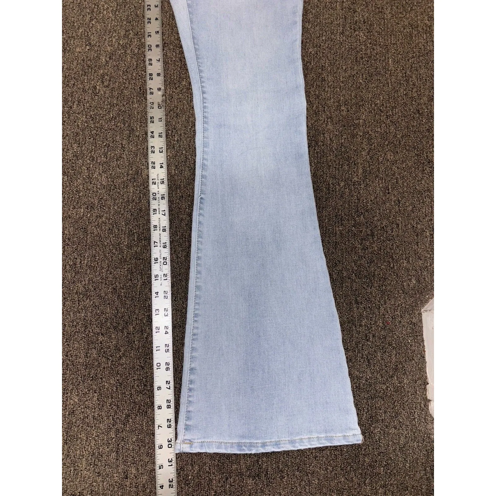 Vanilla Star 5 Jeans Womens Blue Flared Leg Stretch Low Rise Denim Pants Sz 27 - Image 9