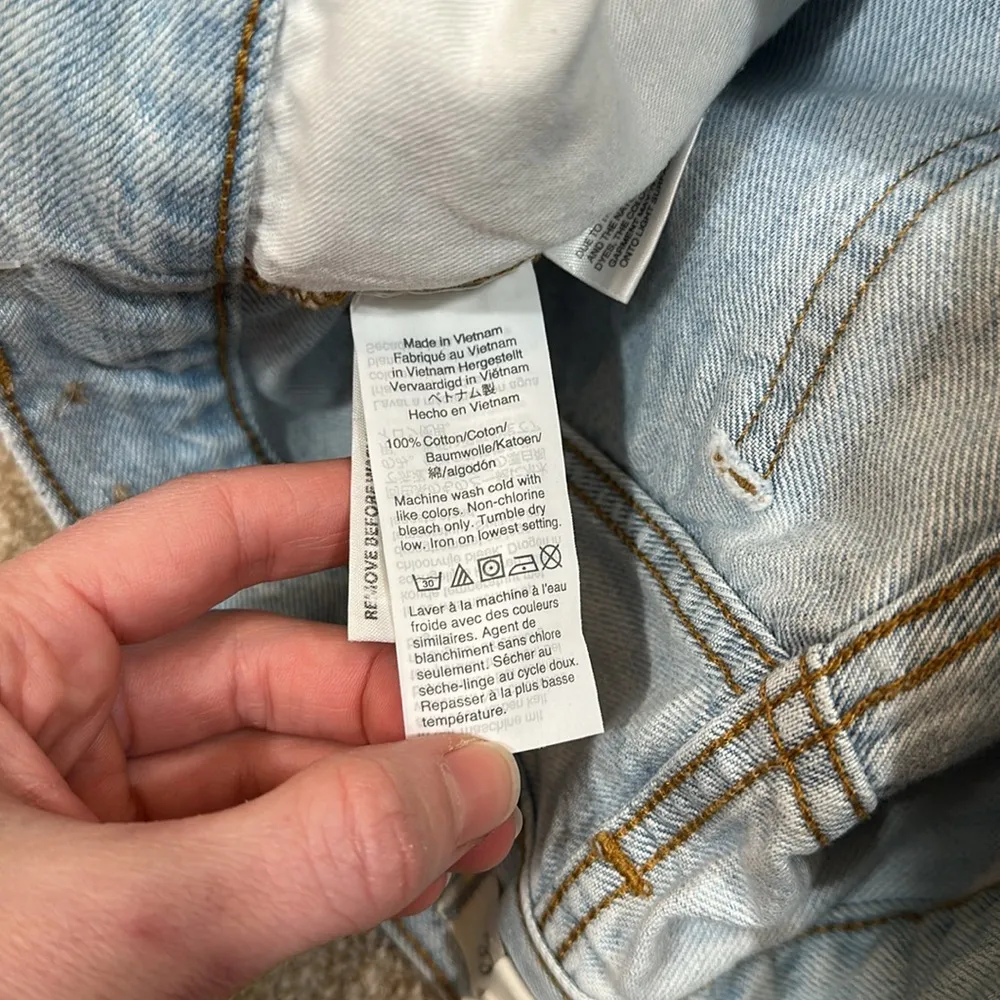 Madewell Perfect Vintage 100% Cotton Spring Light Blue Women Jeans Size 27 - Image 9