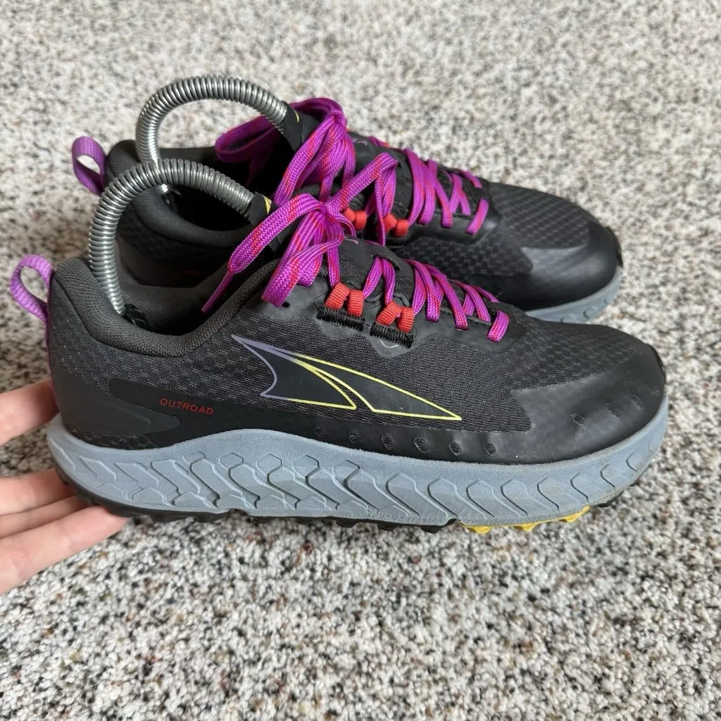 Altra Outroad Trail Running Shoes Sneakers Women’s Size 8 Black Gray Purple - Image 3