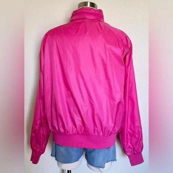 Vintage Windbreaker Jacket‎ XL Doe Valley golf course Kentucky zipped away hood Pink - Image 2
