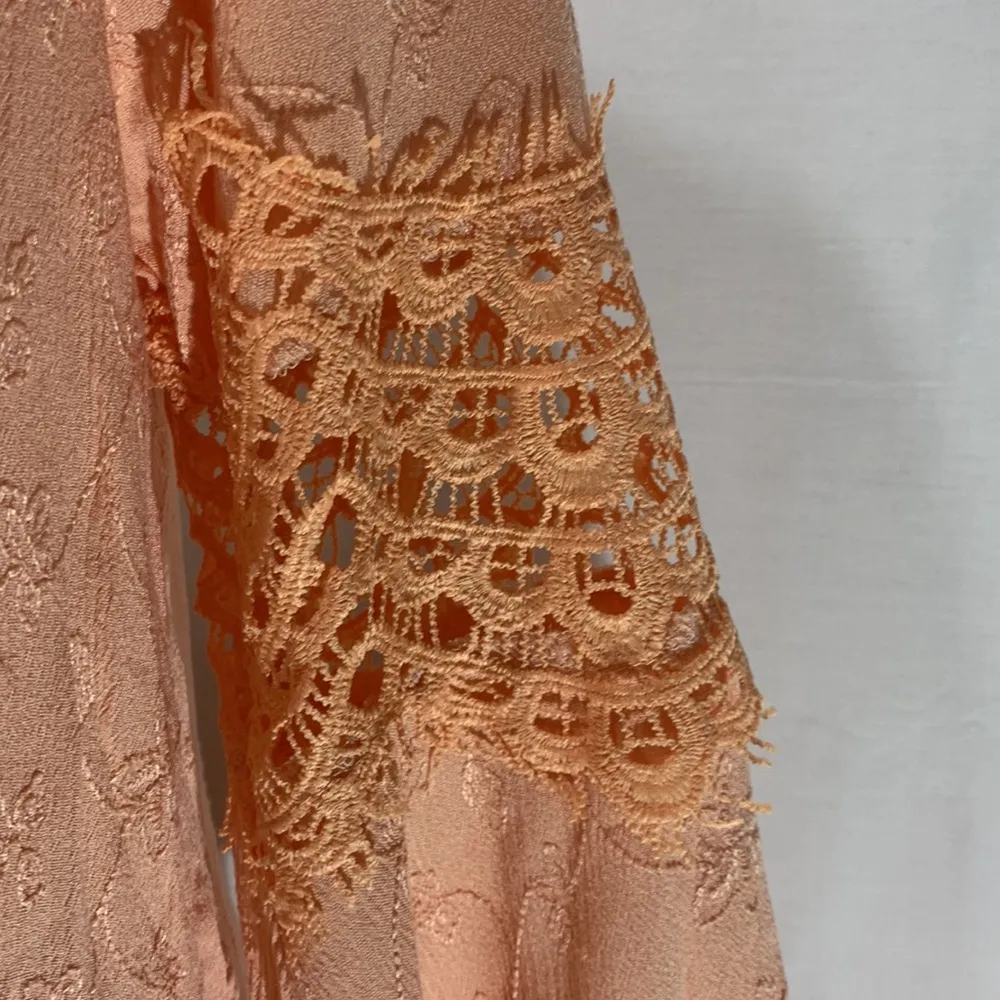 Peach Bohemian Style Dress Size L - Image 3