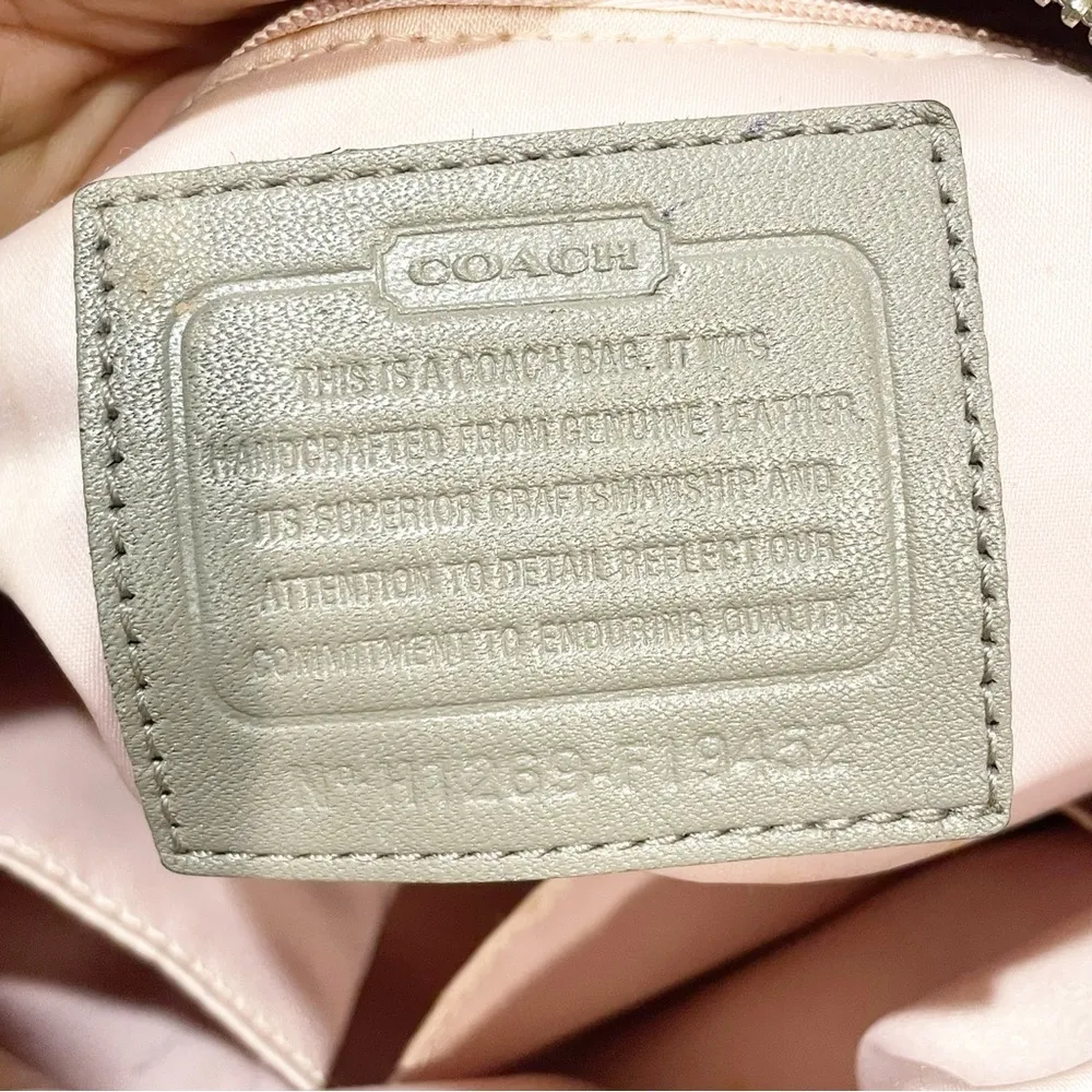 Coach Grey Ashley Shoulder Bag Side Buckle Silver Tone - Image 6