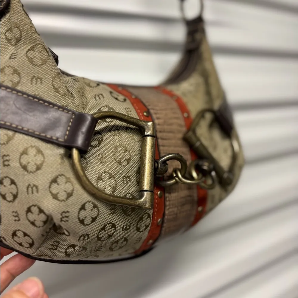 Mondani. Brown and Tan Designer Shoulder Bag - Image 3