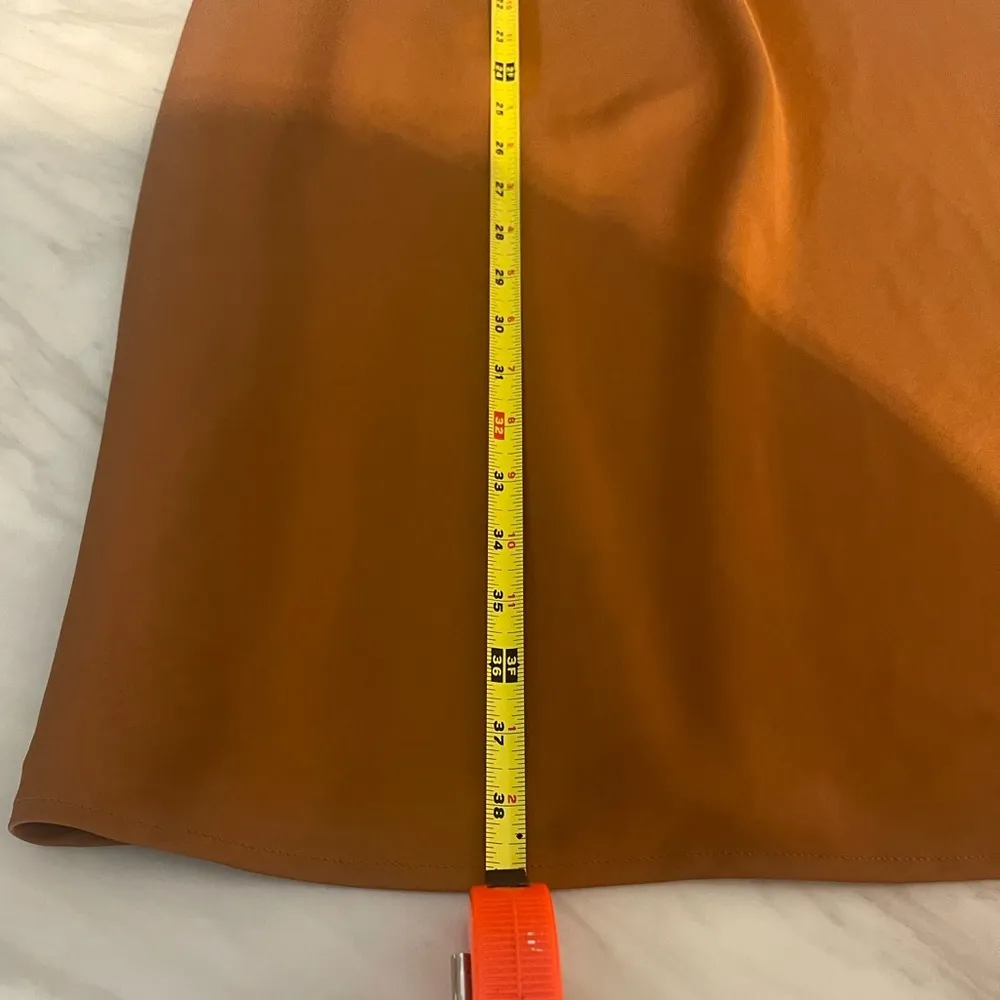 A New Day Women's Size XL Sheath Boho V-Neck Lightweight Ankle Crop Tan Dress - Image 8