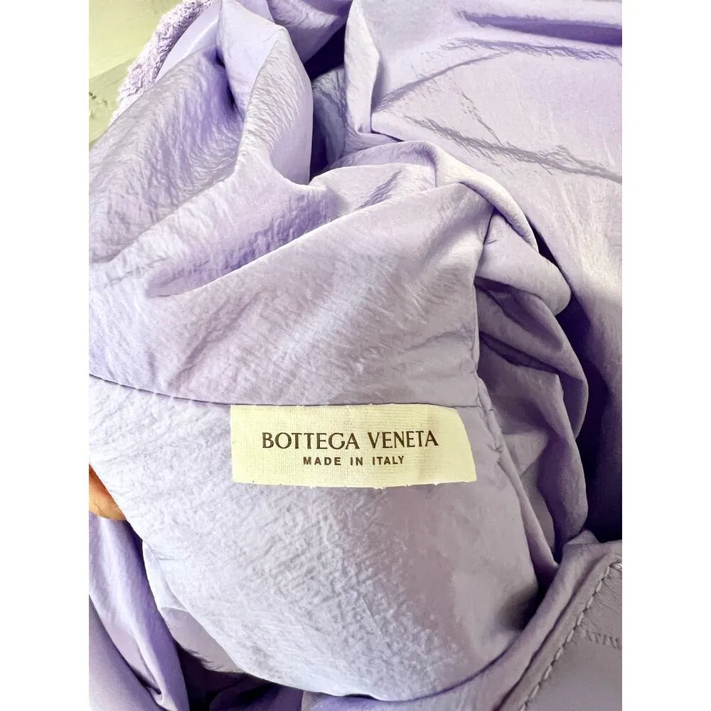 Bottega Veneta Towel Effect Ruched Purse Clutch Handbag Lilac - Image 10