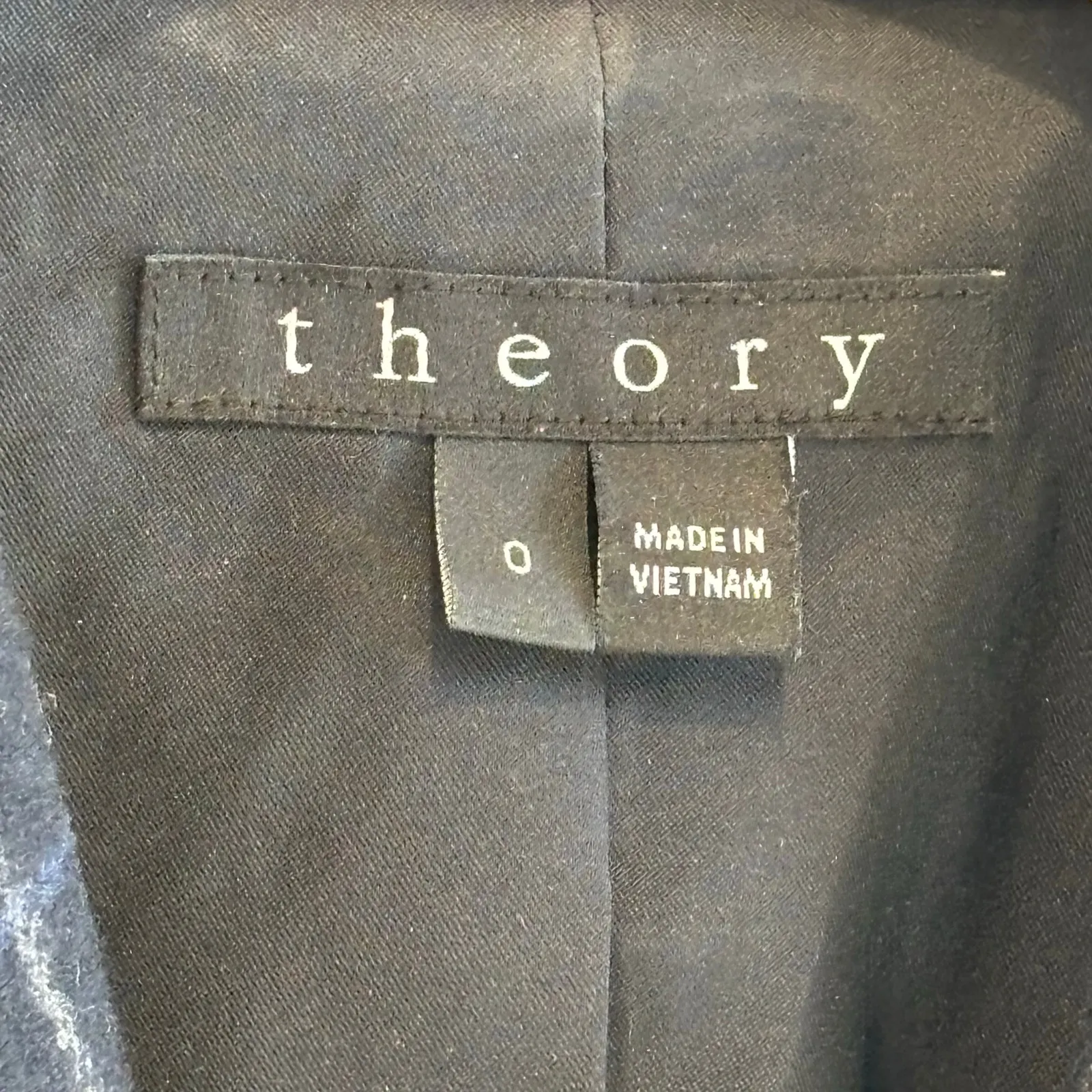 Theory Blue Plaid Wool Blend Blazer - size 0 - Image 6