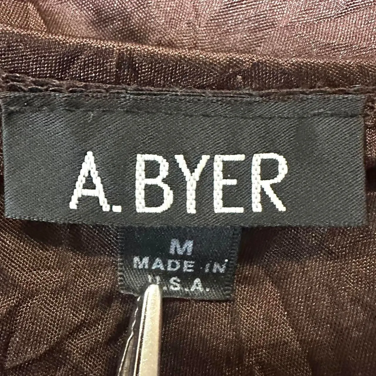 AMY BYER Vintage 2000s Y2K Brown Layered Shrug Tank Top Beaded Womens M Bohemian - Image 5