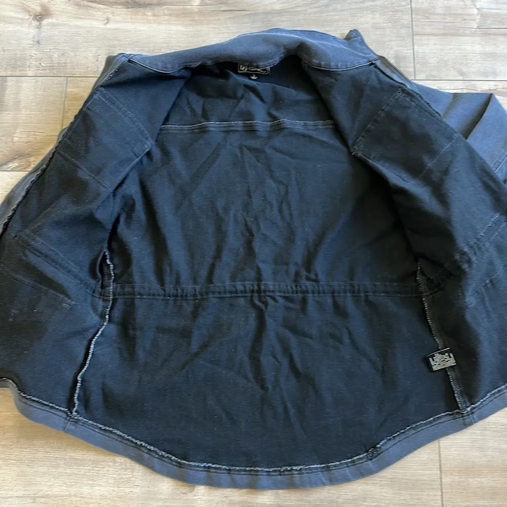 DG2 Diane Gilman Gray Utility Jacket Cotton Sz S - Image 5