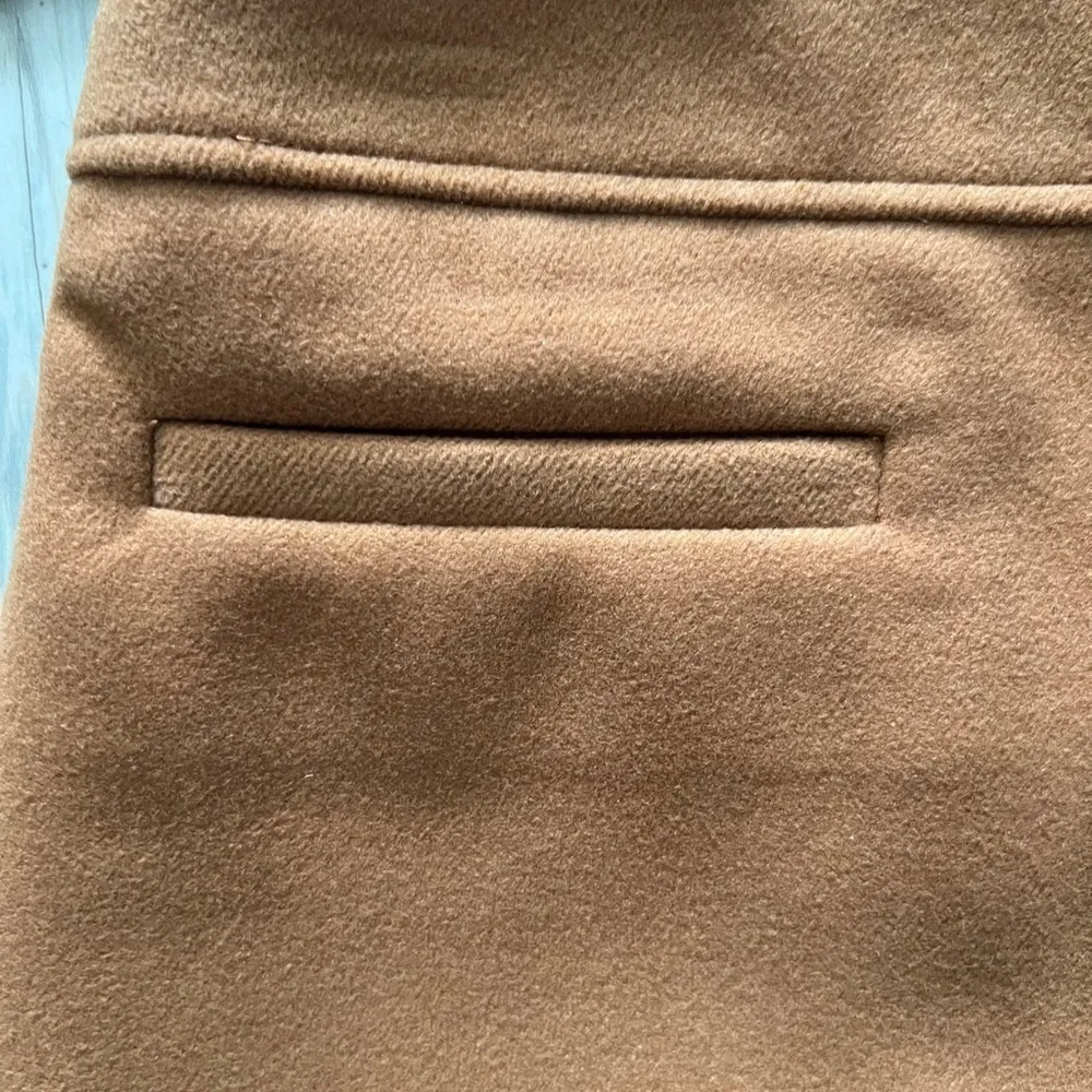 The Loft Camel Lined Secretary skirt size 8 Fall Academia Professional wool like - Image 5