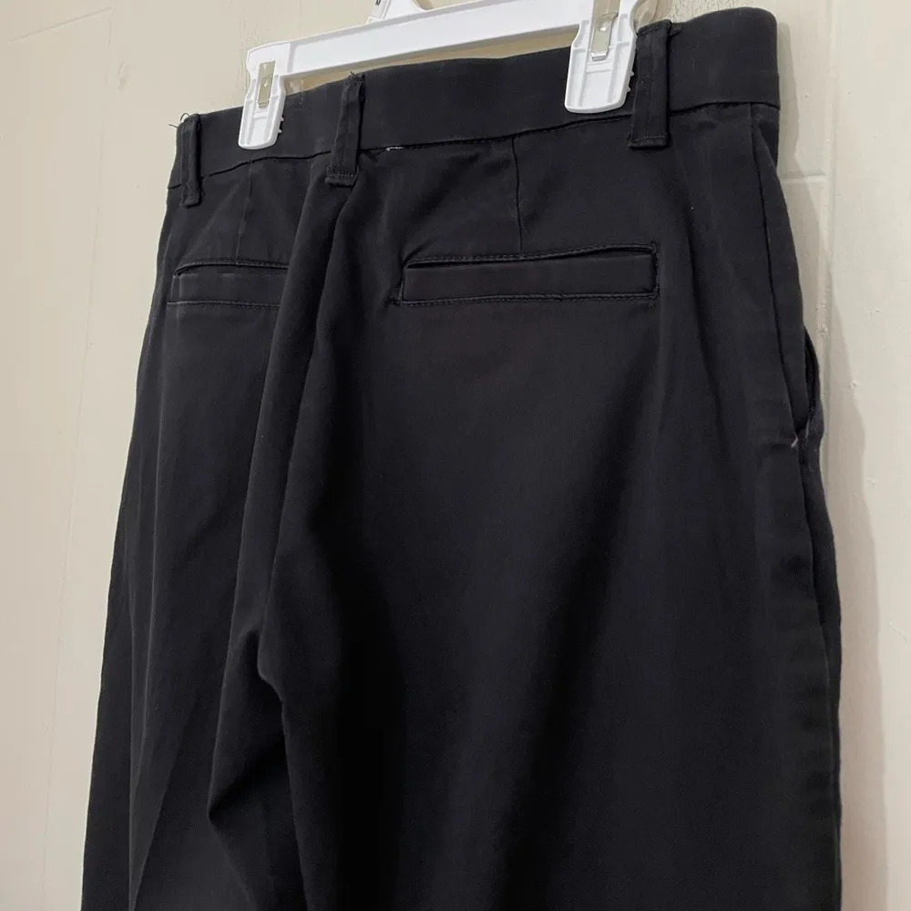 Lee Straight Leg Black Pants Regular Fit Mid Rise Pockets Cotton Blend ~ Size 8M - Image 5