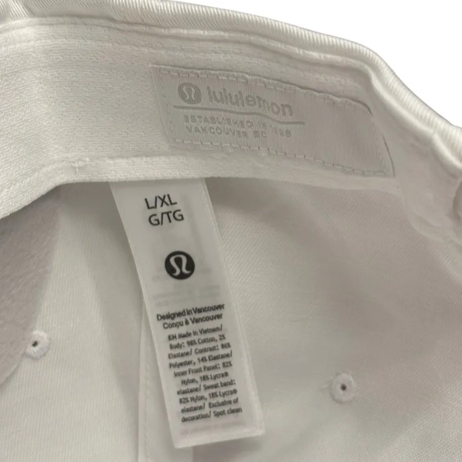 Lululemon Meet You Courtside White Adjustable Dad Hat L/XL - Image 6
