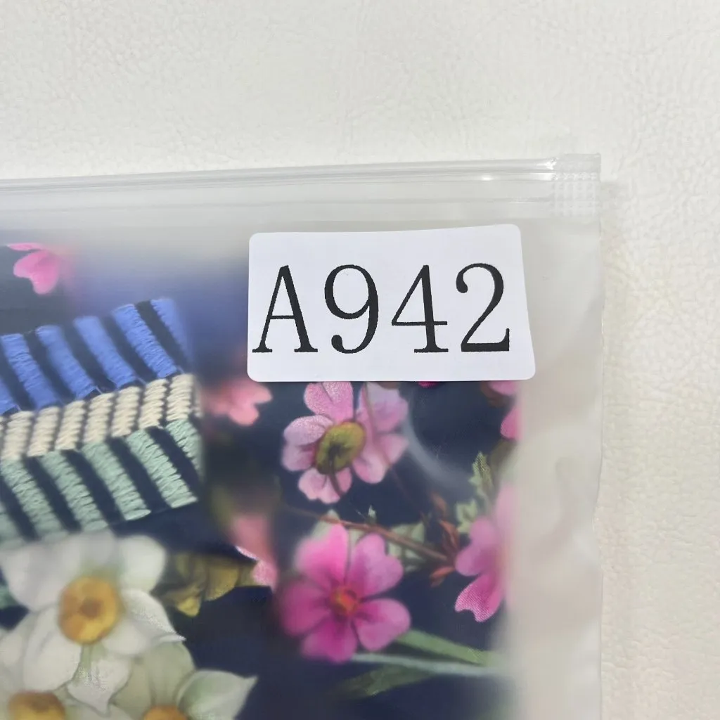 $455 NWOT Johnny Was Silk Leia Boho Floral Embroidered Tassel Tie Kimono, Multi - Image 15