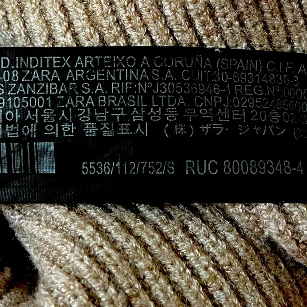 Zara Knit Ribbed Cropped Sweater Tan Size Small - Image 5