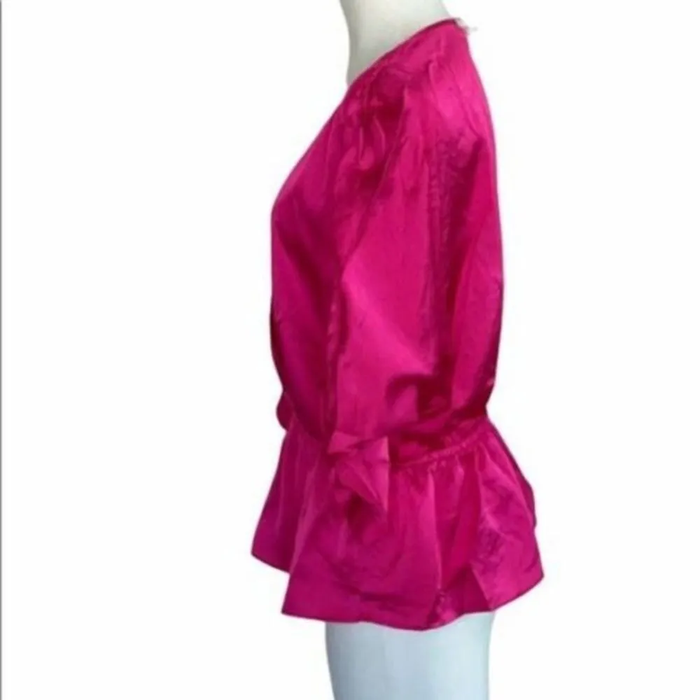 ✨ JOIE Satin Wrap Ruched Sleeve Blouse ✨ - Image 4
