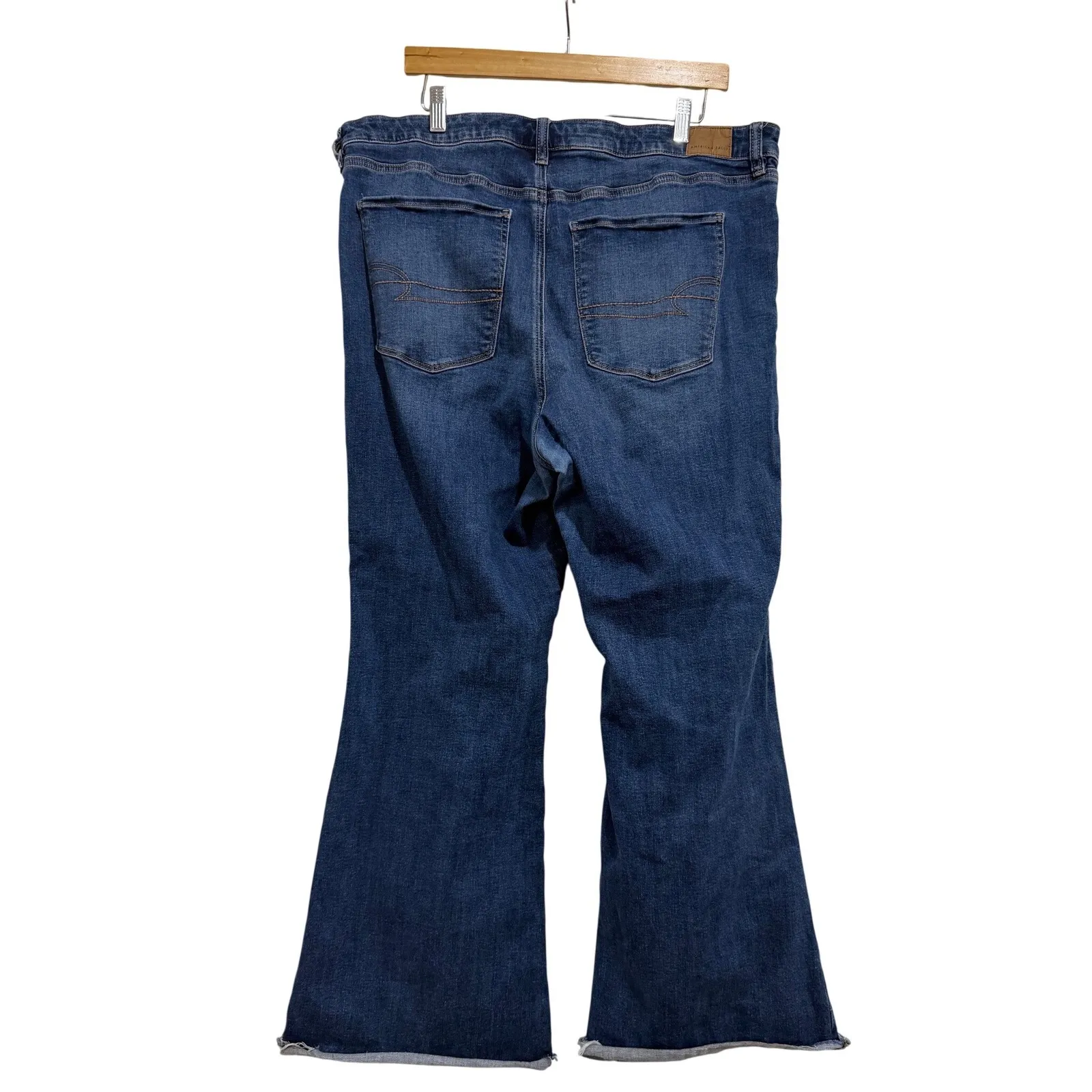 American Eagle Outfitters Super High Rise Flare Denim Blue Jeans Women's Size 18 - Image 2