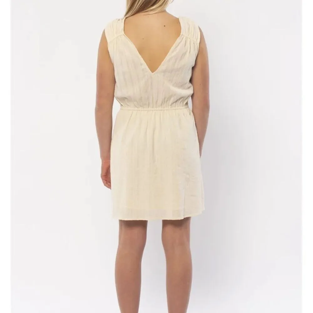 Sisstrevolution Ivory Bonnie Sleeveless Woven Mini Dress Small White - Image 9