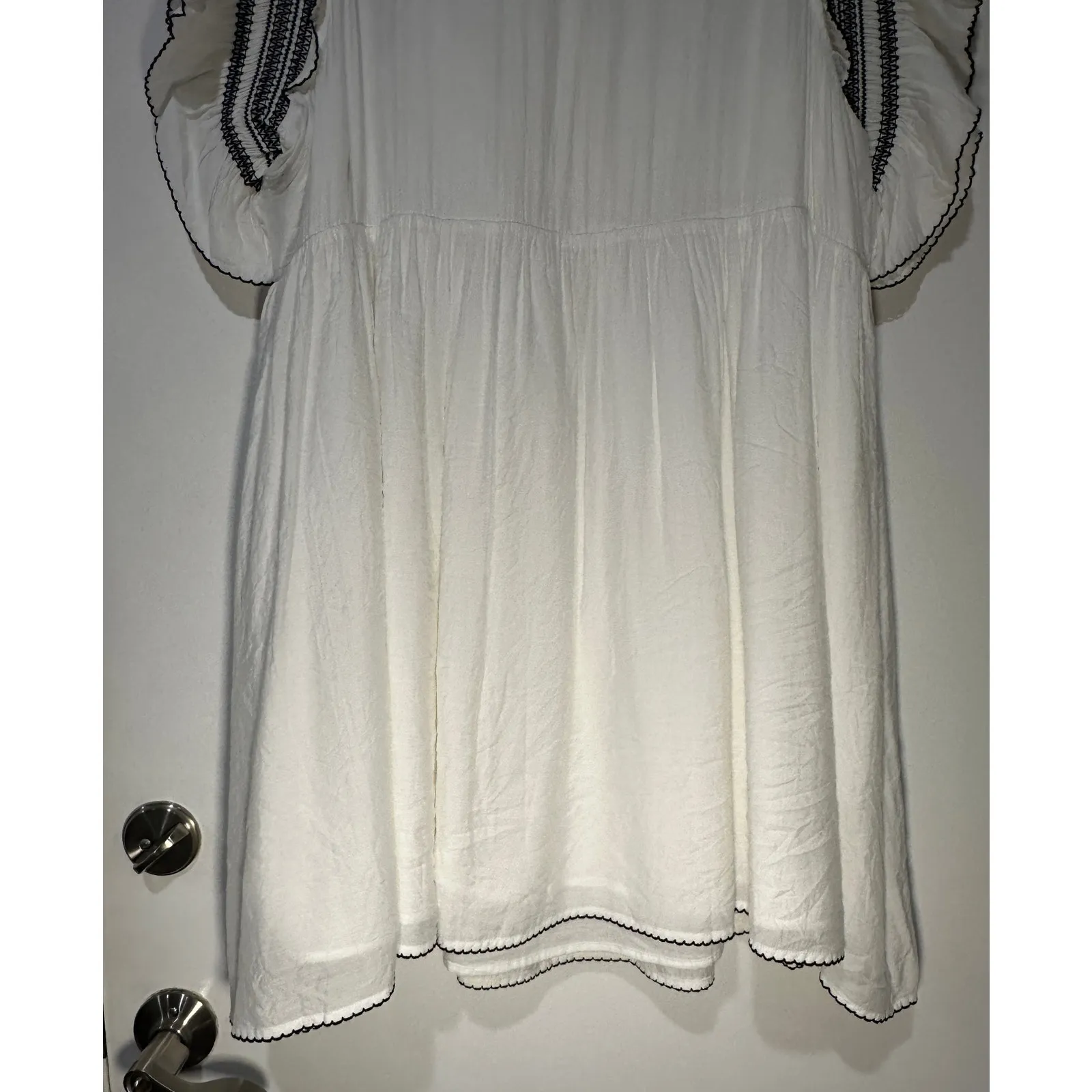 English Factory Ruffled Mini Dress White Black Plus Size 2X NWOT Feminine Charm - Image 11