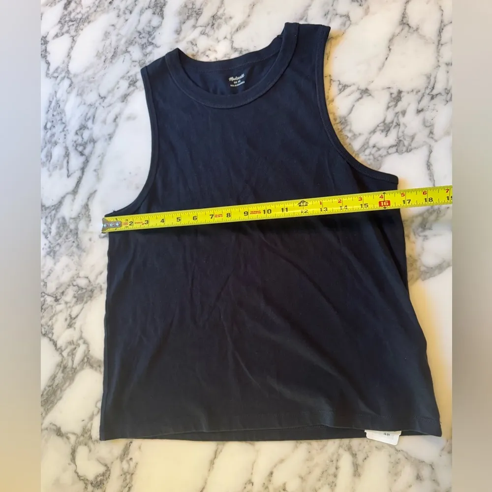 NWT MADEWELL Black Cotton Scoopneck Tank Top Sz Medium - Image 5