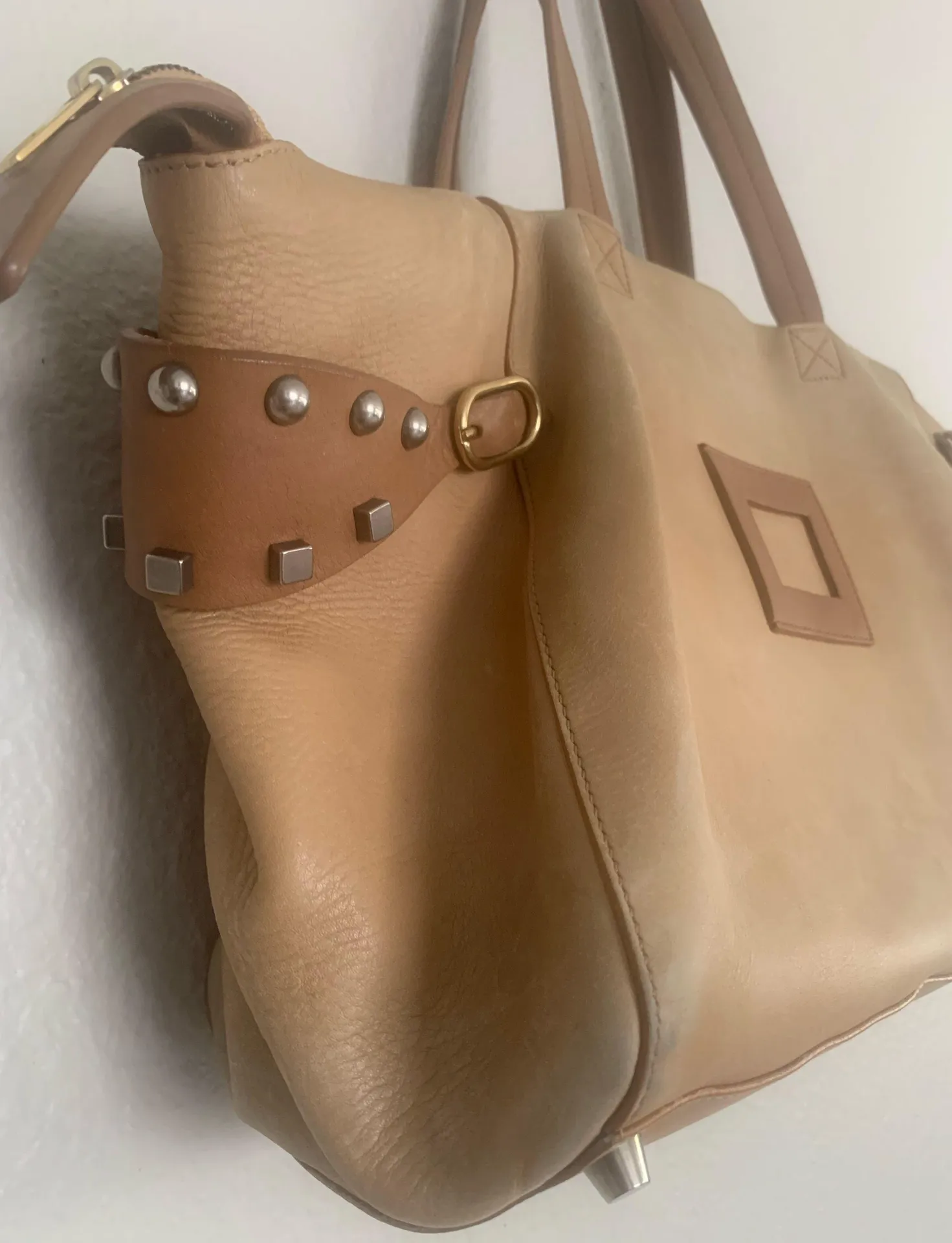 Authentic  Paris Oversized Beige Tote - Image 3
