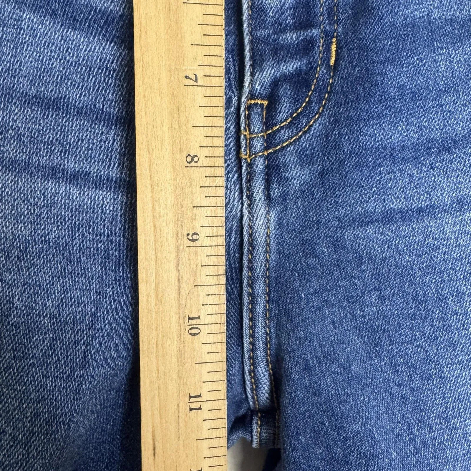 KanCan Jeans Women 11/29 Blue High Rise Flare Stretch Denim Medium Wash wide leg - Image 5