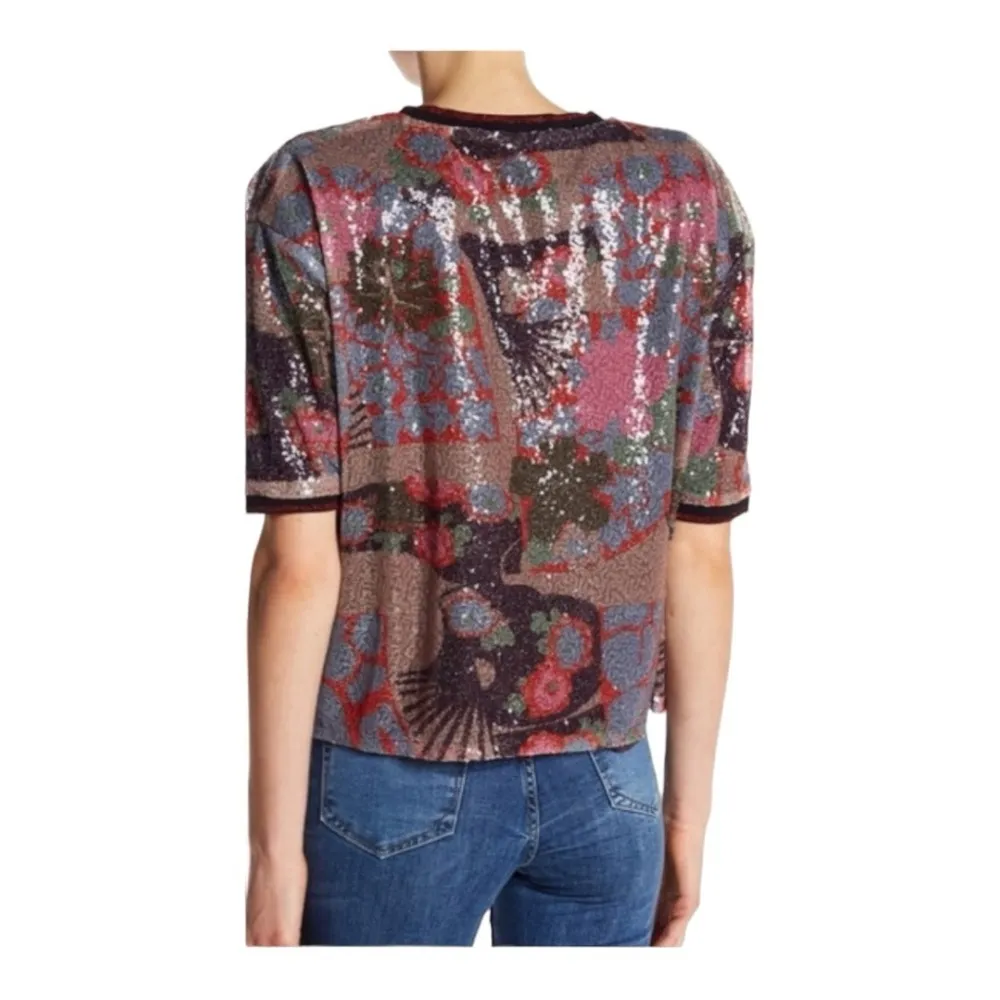 Nanette Lepore  Pop Art
Sequined Oversize Body Tee
Sz. Small - Image 2