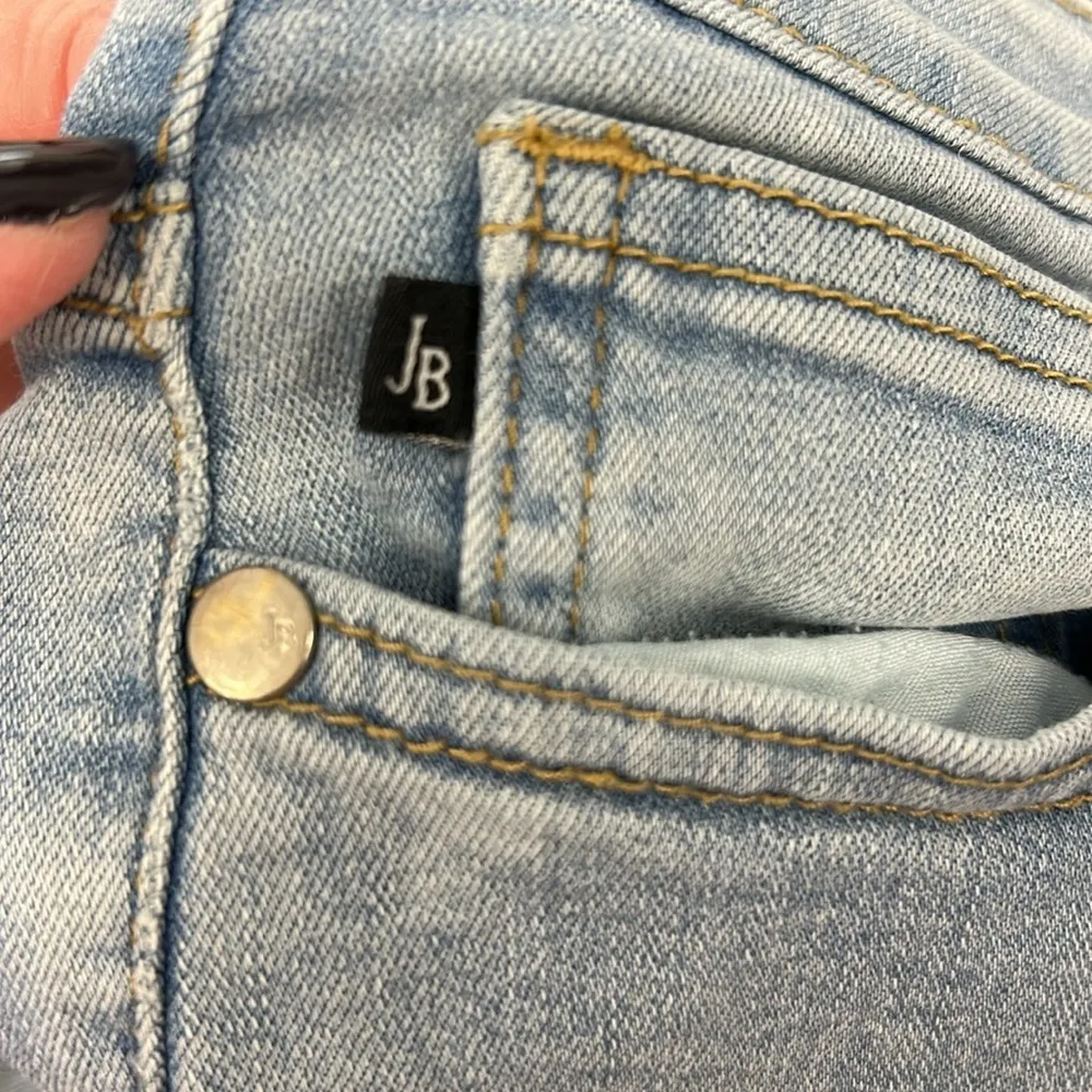 Judy Blue Women's size 7/28 Tulip Hem Skinny Fit Distressed Blue Jeans JB8838 - Image 11