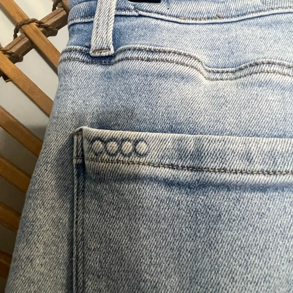 Blank NYC Womens Baxter Ribcage Straight Leg Jeans Raw Hem Medium Wash Jeans 29 - Image 8