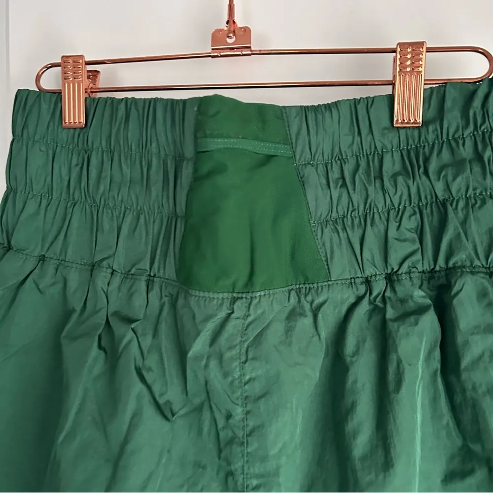 Free people way home green Viridian boxer style high rise smocked waist shorts - Image 7