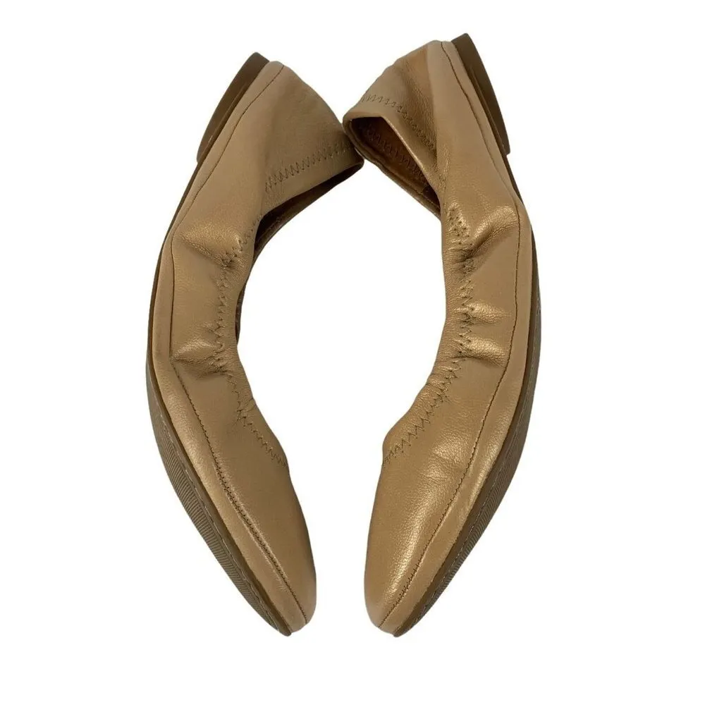 Lucky Brand EIKIA Nude Beige Leather Ballet Flats Size 7 M - Image 4