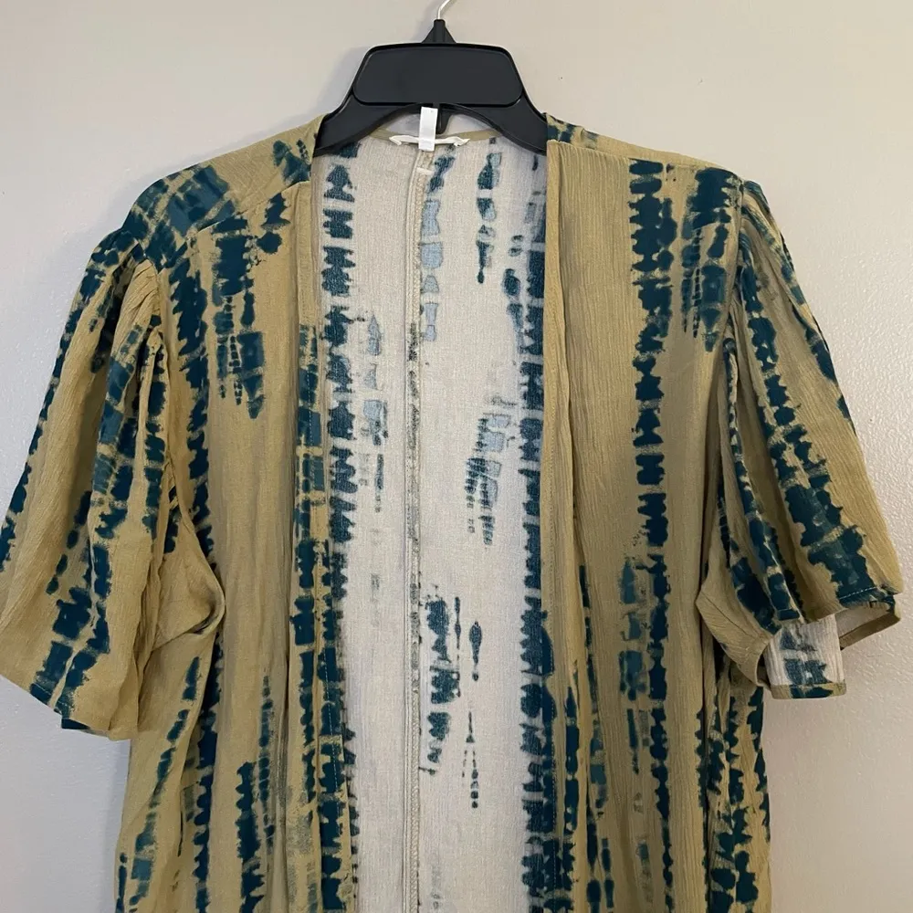 Maurices Olive Tie Dye Flutter Sleeve Kimono - Image 8