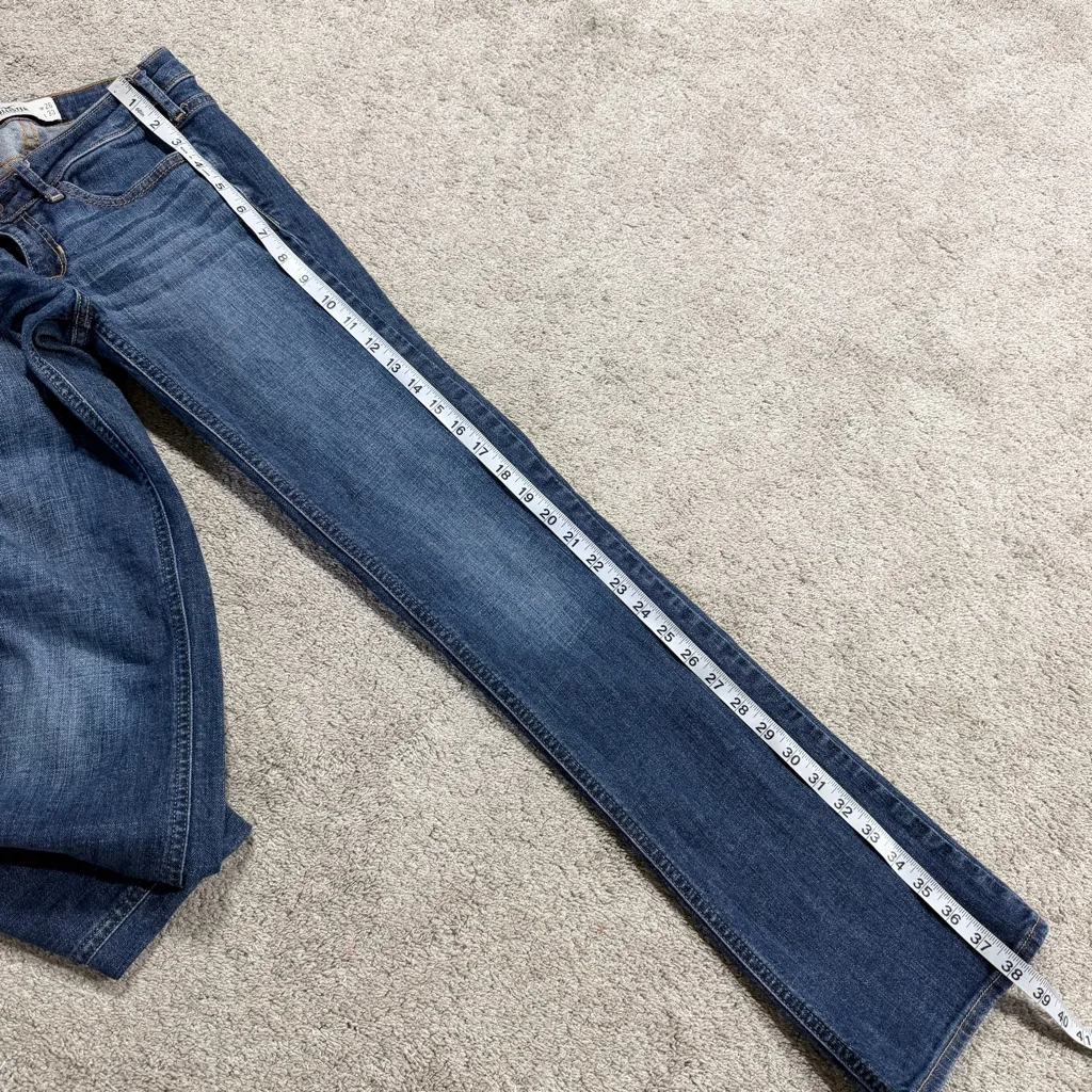 Hollister Women’s Y2K Low Rise Boot Cut Jeans Embroidered in Medium Wash 26X33 - Image 12