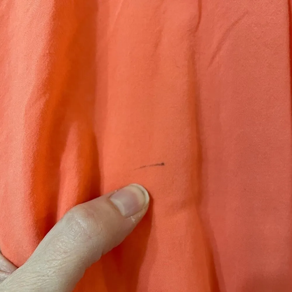 Splendid Coral Orange V Neck Long Sleeve Blouse Womens XS Long Sleeve Casual - Image 6