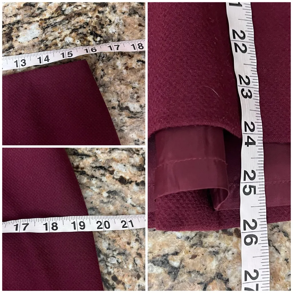 Ann Taylor Purple Wool Pencil Skirt 12 Classic Preppy Goth Workwear Midi Preppy - Image 4