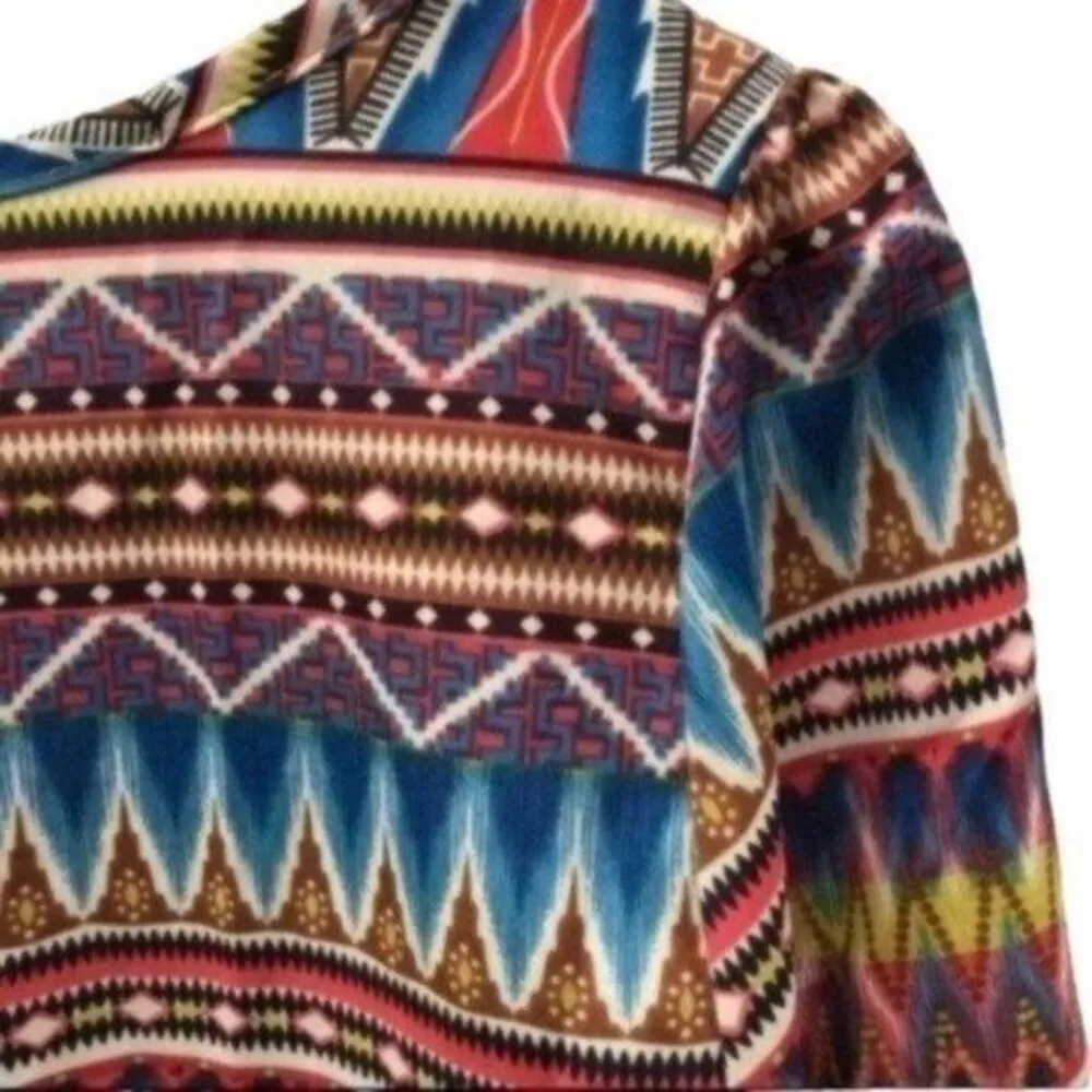 Boutique Women's Southwestern Print Long Sleeve Shift Dress - Image 5