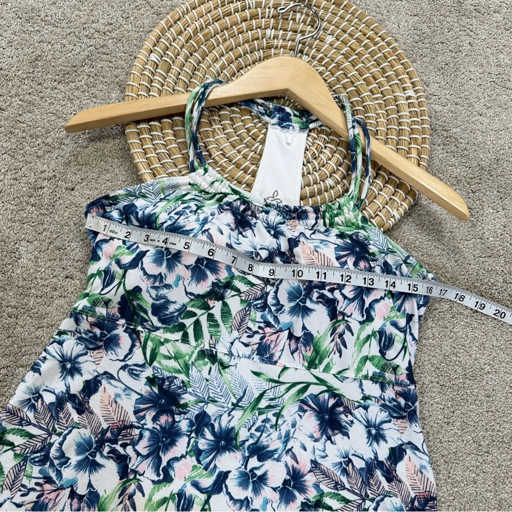 Prana Women’s Pristine Dress Sleeveless Built in Bra Outdoor Floral White Bali S - Image 15