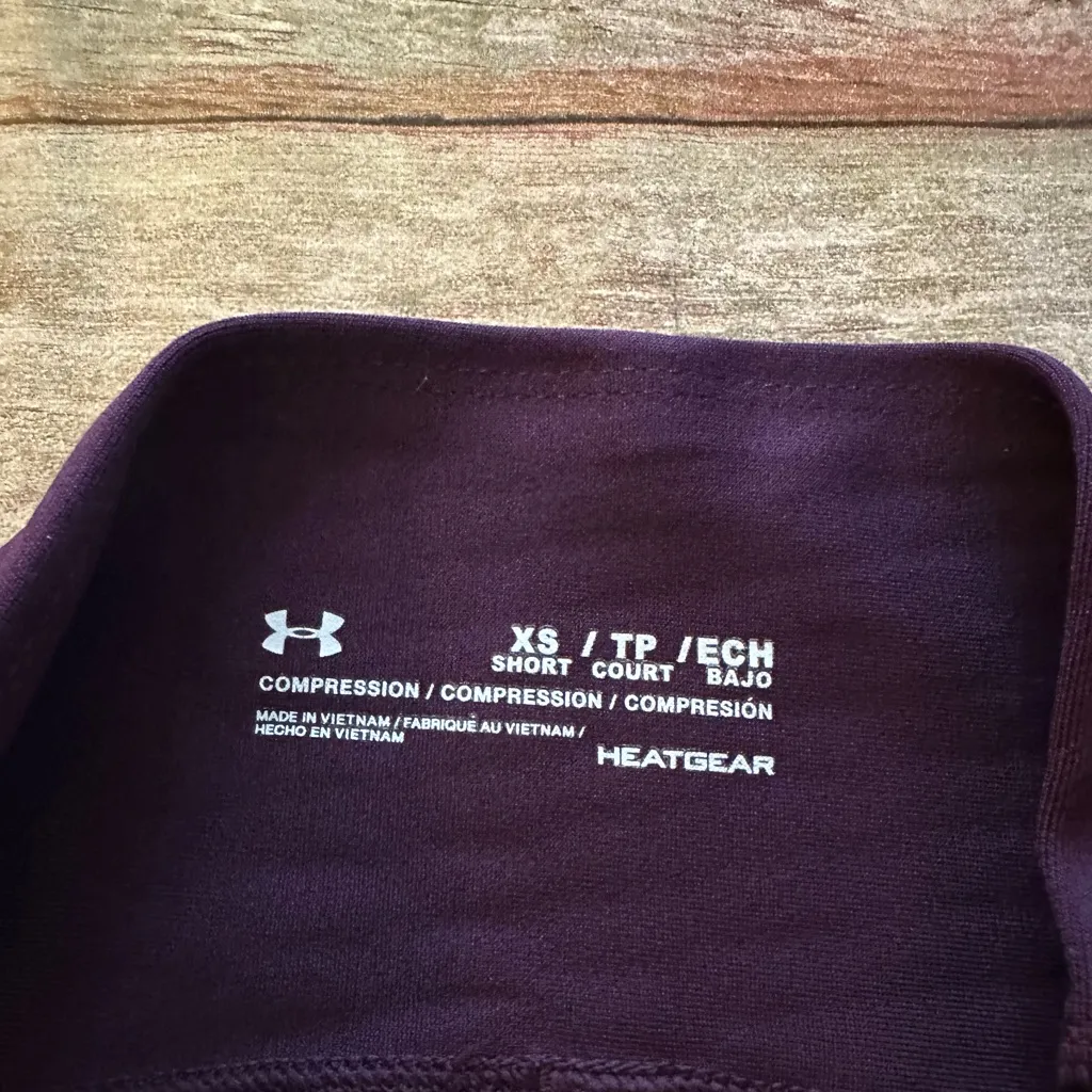Under Armour Dark Purple Leggings with Pink Stripes - Image 6