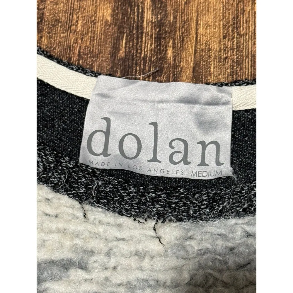 Anthropologie Dolan Mohair Gray Raglan Sweater Zipper Sides Medium - Image 4