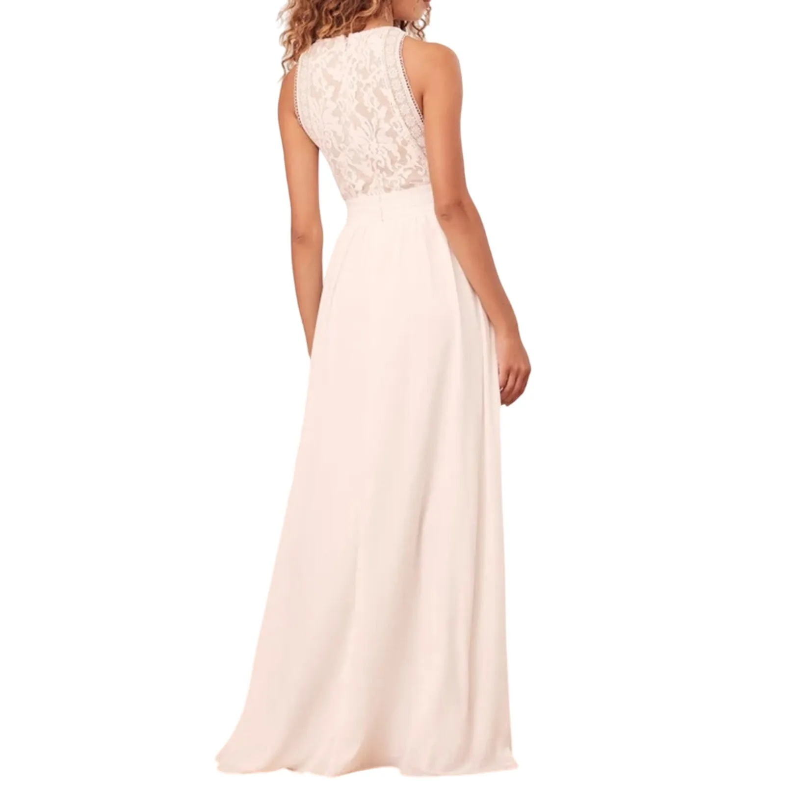 Lulu’s Forever & Always White Lace Maxi Dress Sz XS NWT Bridesmaid Formal - Image 3
