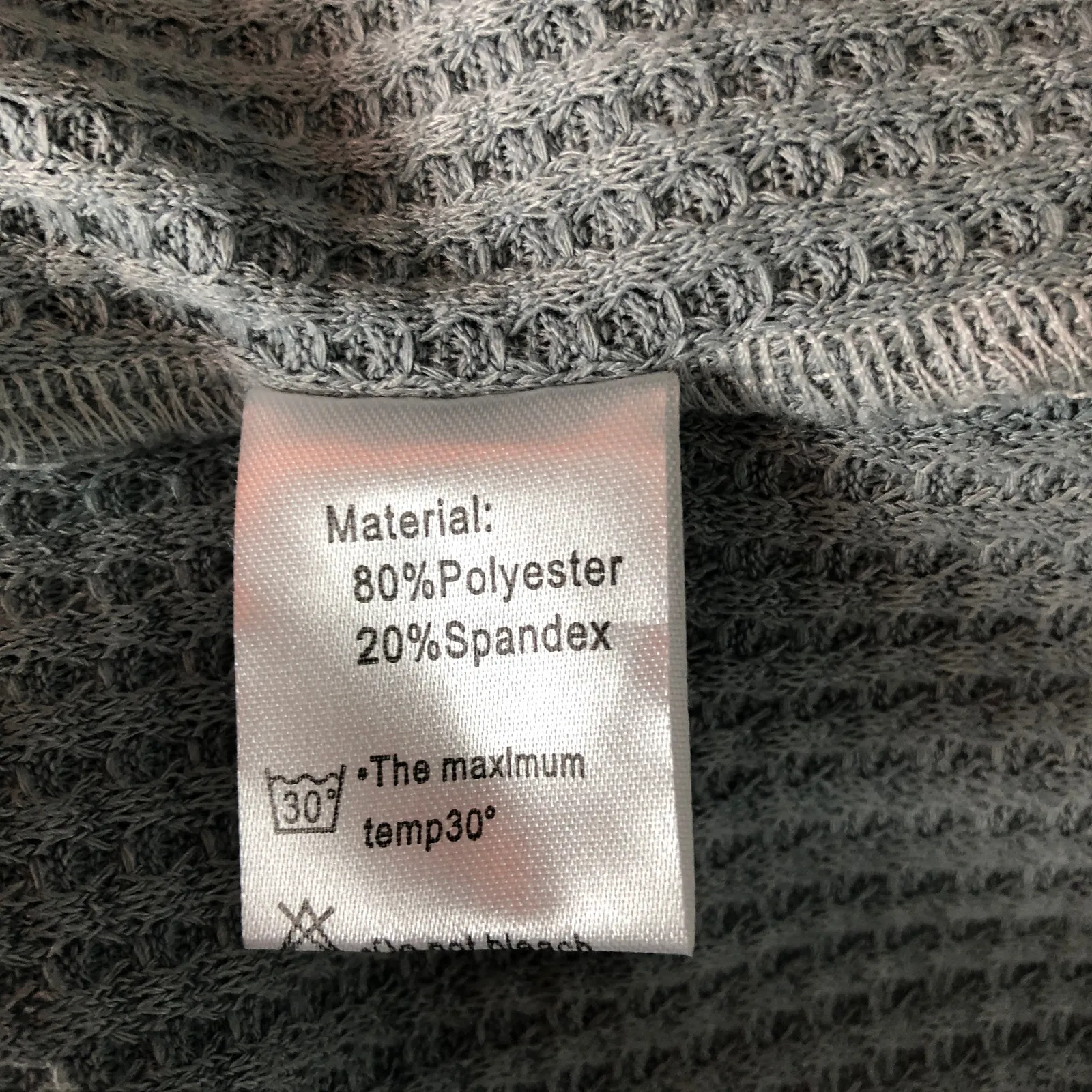 Iwollence Waffle Knit Button Front Short Sleeve Top L Gray Size L - Image 9