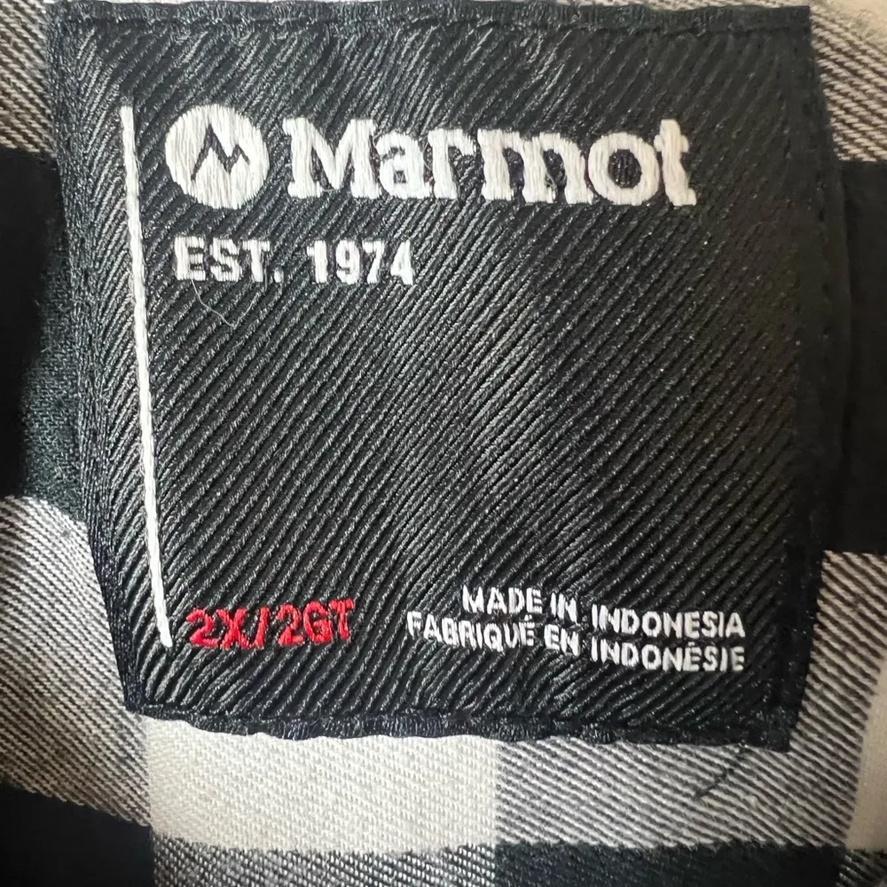 Marmot Women’s Black and White Plaid Flannel, 2X - Image 3