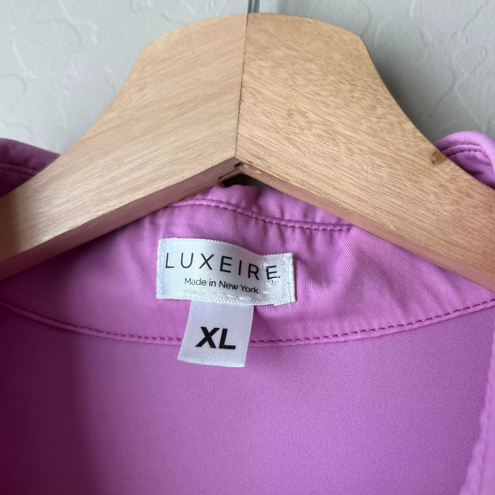 Luxeire Light Purple Classic Long‎ Sleeve Button Up Shirt Women’s Size XL - Image 4