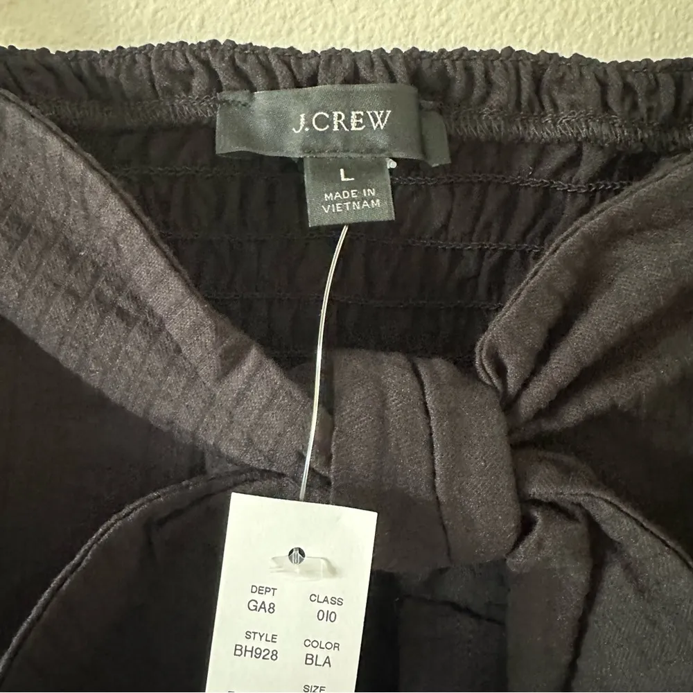 J. Crew Black Tie Front Spaghetti Strap Tank Top NEW - Image 5