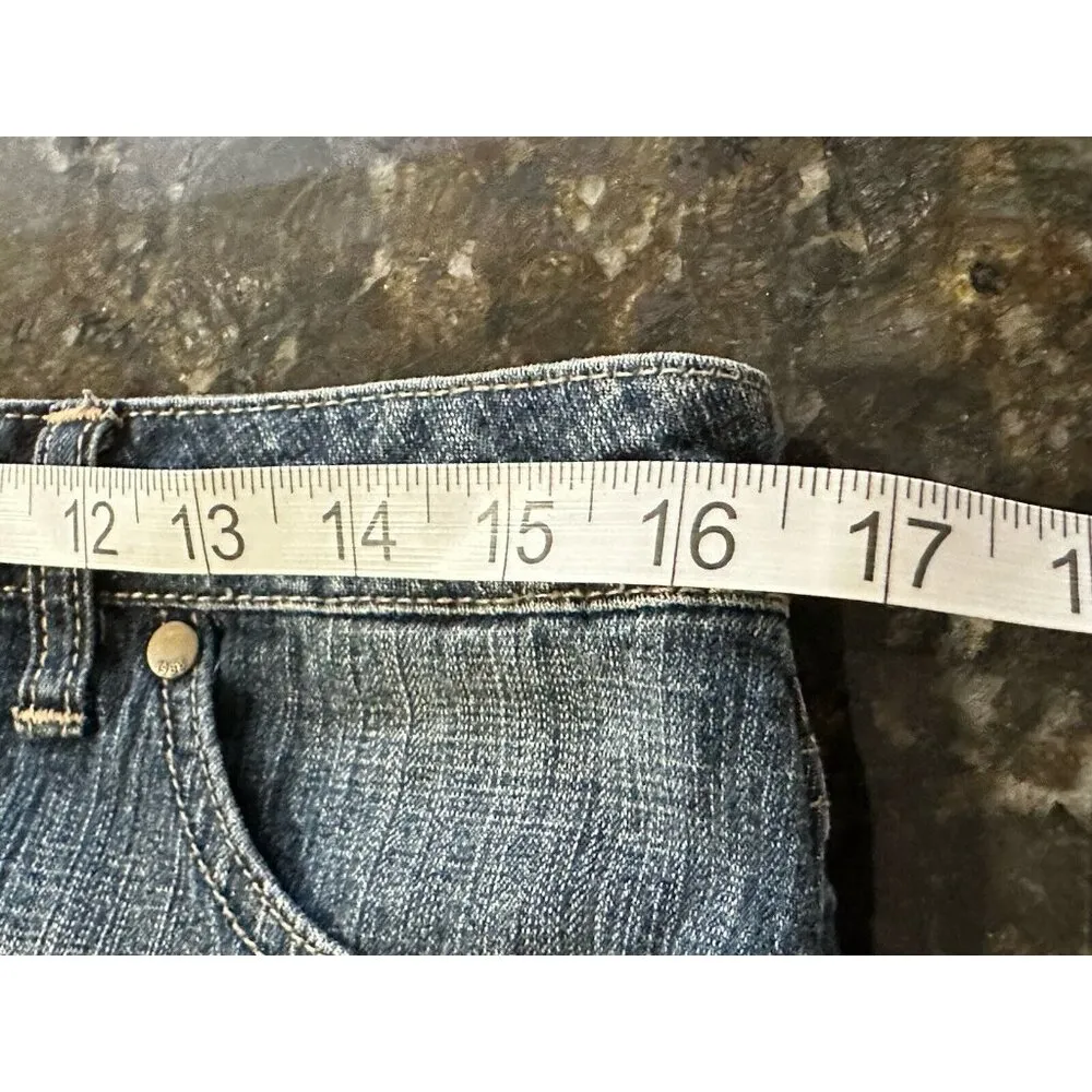 Y2K Arizona Denim Micro Mini Low Rise Skirt Womens 90s Ruffles Layers Waist 30 - Image 8