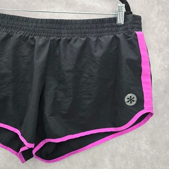 Old Navy Active Black Purple Shorts Pull On‎ Athletic Running Shorts L Large - Image 3