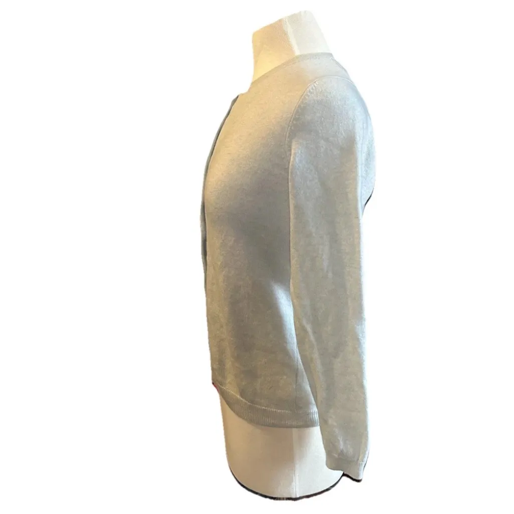 PURE Collection Blue Marble 100% Cashmere Crew Neck Sweater Small US6 UK12 Flaw Size 6 - Image 2