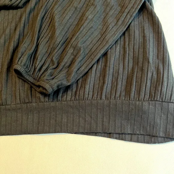 1 STATE Womens Black‎ Bubble Crewneck Top Size 2X - Image 5